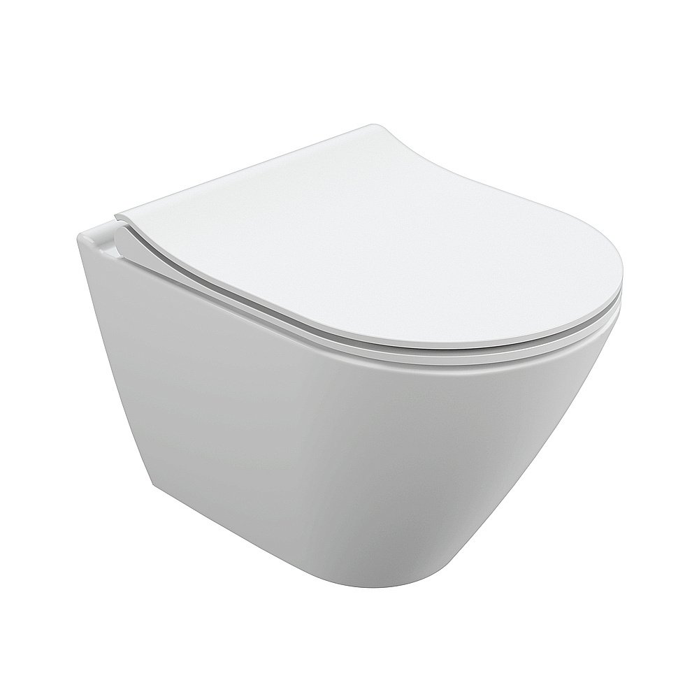 Унитаз подвесной Cersanit City OVAL Clean On DPL EO slim с крышкой микролифт, безободковый купить в интернет-магазине Sanbest