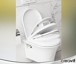 Унитаз подвесной CREAVIT MOON MO320-11CB00E белый купить в интернет-магазине Sanbest