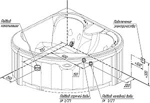 Минибассейн Радомир Корнелия 180х180 Platinum белый купить в интернет-магазине Sanbest