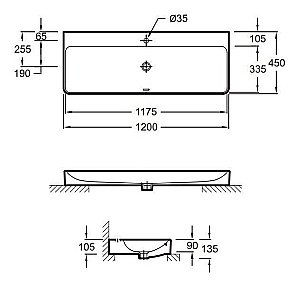 Раковина Jacob Delafon 120 VOX EVA112-00 белая купить в интернет-магазине Sanbest