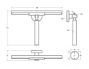 Скребок для ванной Cezares RELAX-SV-01 хром купить в интернет-магазине сантехники Sanbest