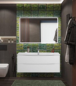 Тумба с раковиной BelBagno MARINO-CER-N-1200-2C-SO-BO-P Bianco Opaco для ванной в интернет-магазине Sanbest