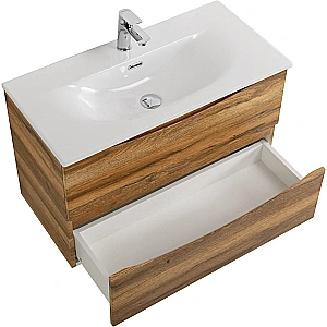 Тумба с раковиной Belbagno MARINO-CER-MINI 100 дуб фактурный для ванной в интернет-магазине Sanbest