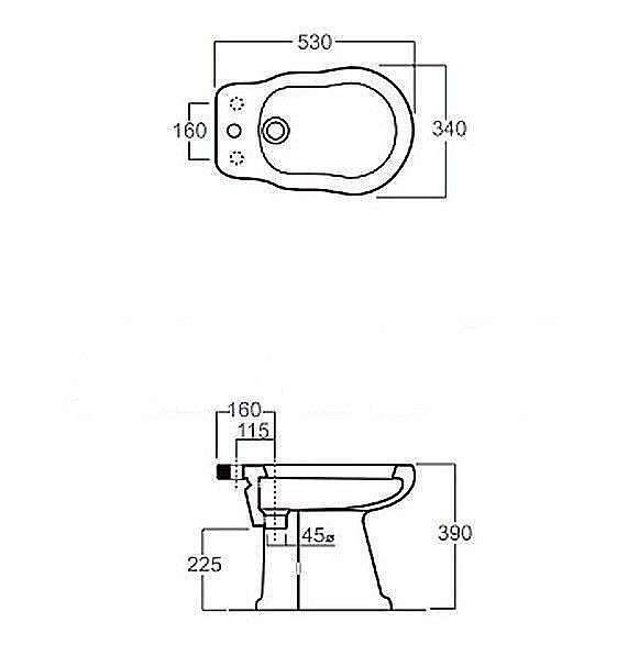 Биде подвесное SIMAS Londra LO923 Белое купить в интернет-магазине Sanbest
