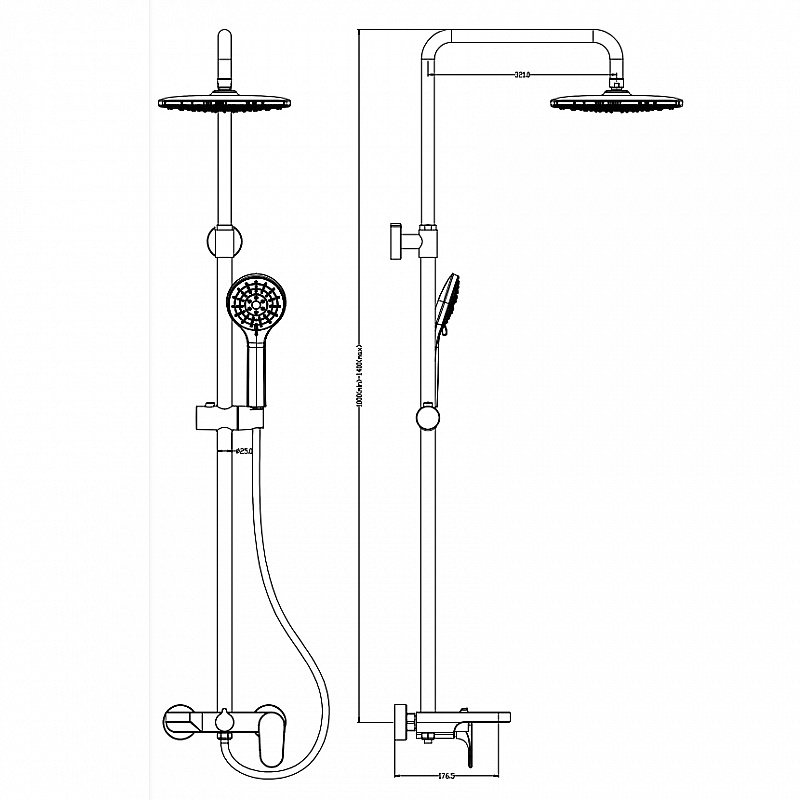 Душевая система Boheme Spectre 458-CR хром купить в интернет-магазине сантехники Sanbest