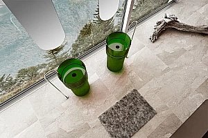 Раковина напольная ABBER Kristall AT2701Emerald-H зеленая прозрачная купить в интернет-магазине Sanbest