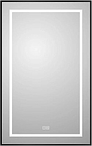 Зеркало BelBagno Kraft SPC-KRAFT-500-800-LED-TCH-WARM-NERO черный в ванную от интернет-магазине сантехники Sanbest