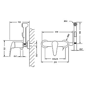 Гигиенический душ Lemark Linara LM0418C хром купить в интернет-магазине сантехники Sanbest