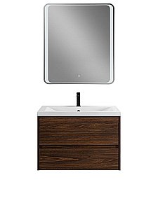 Тумба с раковиной Art&Max Family-M-750-2C-SO-BO/AM-LAV-750-MR-A Дуб бурбон для ванной в интернет-магазине Sanbest