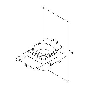Ершик для туалета Damixa JUPITER DA7733300 черный/сатин купить в интернет-магазине сантехники Sanbest