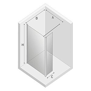 Душевое ограждение NEW TRENDY NEW SOLEO K-0755 60 стекло прозрачное/профиль хром купить в интернет-магазине Sanbest