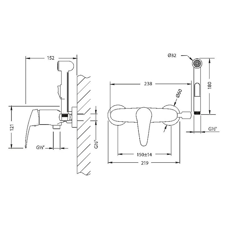 Гигиенический душ Lemark Linara LM0418C хром купить в интернет-магазине сантехники Sanbest