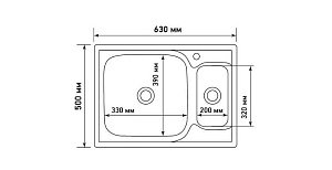 Мойка кухонная MIXLINE ML 538196 хром купить в интернет-магазине сантехники Sanbest