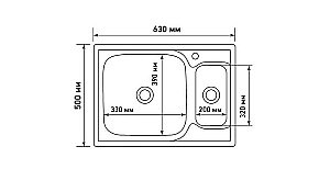 Мойка кухонная MIXLINE ML 538196 хром купить в интернет-магазине сантехники Sanbest