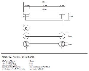 Полотенцедержатель Bemeta Neo 104204125 купить в интернет-магазине сантехники Sanbest