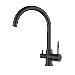 Смеситель для кухни Elghansa KITCHEN Pure Water 56B5216-Black золото матовое купить в интернет-магазине сантехники Sanbest