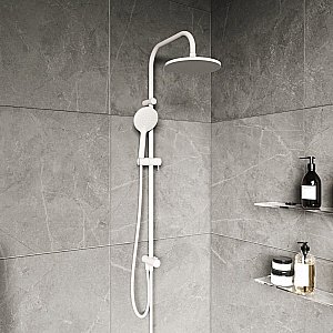 Душевая система Damixa Origin Bit DX977700200 белая матовая купить в интернет-магазине сантехники Sanbest