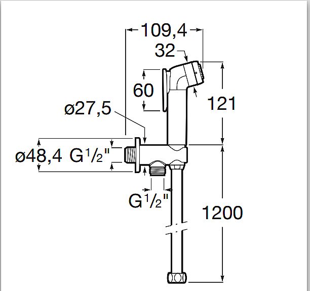 Гигиенический душ Roca Be-Fresh One 5B9D30C00 купить в интернет-магазине сантехники Sanbest