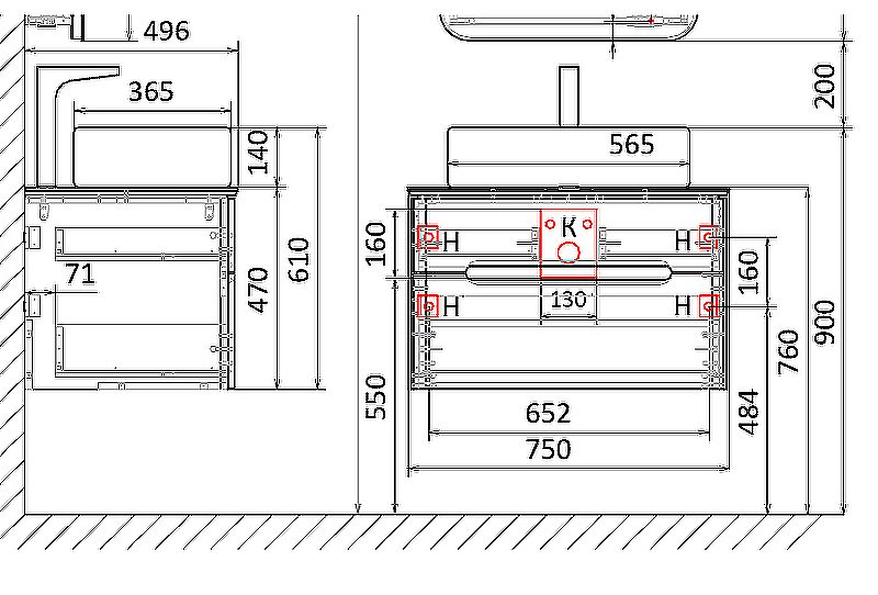 Тумба с раковиной Jorno Bosko 75 белая для ванной в интернет-магазине Sanbest