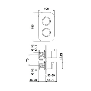 Смеситель для душа Webert One-B NB860101560 черный матовый купить в интернет-магазине сантехники Sanbest