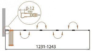 Шторка для ванны Cezares RELAX-V-5 120 купить в интернет-магазине Sanbest