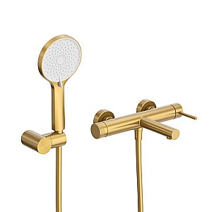 Смеситель для ванны/душа Cezares RELAX-VD-BORO брашированное золото купить в интернет-магазине сантехники Sanbest