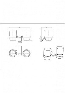 Стакан для зубных щеток CeramaLux Monelli 70003 черный матовый купить в интернет-магазине сантехники Sanbest