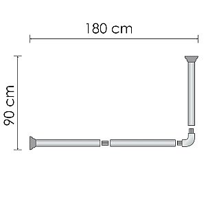 Карниз для ванны WasserKraft Kammel SC-839018 купить в интернет-магазине сантехники Sanbest