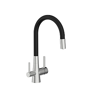 Смеситель для кухни Good Door KITCHEN-A СМ00056 брашированная сталь купить в интернет-магазине сантехники Sanbest