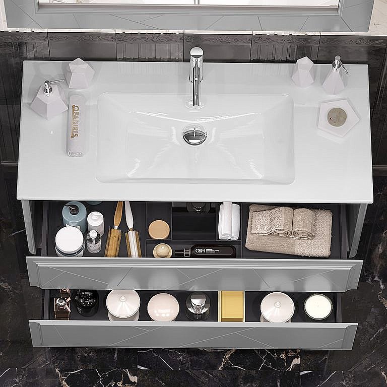 Тумба с раковиной Опадирис Луиджи 120 серая матовая для ванной в интернет-магазине Sanbest