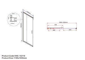 Душевой уголок Vincea GARDA VSS-1G1111CGB 110x110 черный/тонированный купить в интернет-магазине Sanbest