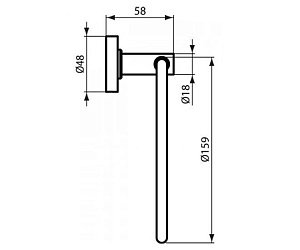 Полотенцедержатель Ideal Standard IOM A9130AA купить в интернет-магазине сантехники Sanbest