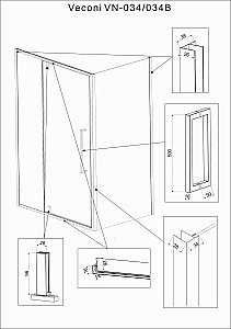 Душевой уголок Veconi Rovigo RV034-12070-01-C7 120х70 стекло прозрачное/профиль хром купить в интернет-магазине Sanbest