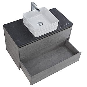 Тумба с раковиной и столешницей BelBagno KRAFT 90 Cemento Grigio для ванной в интернет-магазине Sanbest