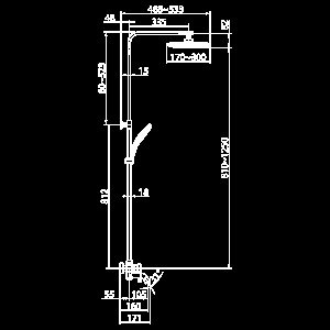 Душевая система Elghansa 2330524-2K (Set-34) хром/черный купить в интернет-магазине сантехники Sanbest
