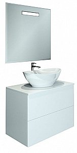 Тумба с раковиной Orange Otto Ot-100TuGLASS+G56 100 белая для ванной в интернет-магазине Sanbest