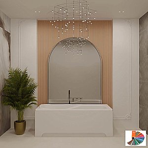 Ванна из искусственного камня Veconi Fresca FRS17075MRAL 170х75 цвет по ral матовый купить в интернет-магазине Sanbest