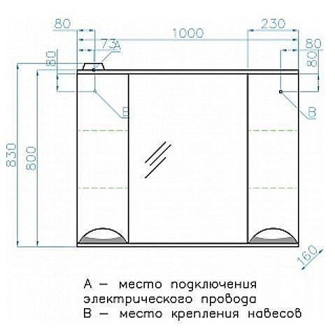 Тумба с раковиной Style Line Жасмин 100 для ванной в интернет-магазине Sanbest