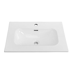 Тумба с раковиной Cezares DUET-N 60 DUET-N-600-2C-SO-BL+CZR-8073-60 Bianco Lucido для ванной в интернет-магазине Sanbest