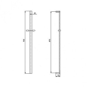 Душевая штанга PAINI Ravenna 124P40 хром купить в интернет-магазине сантехники Sanbest