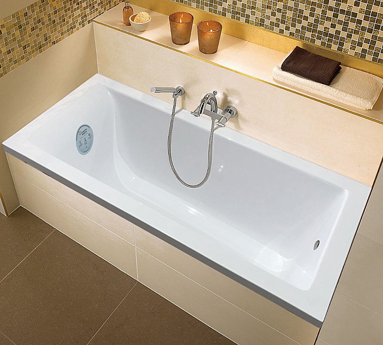Ванна из искусственного камня Marmo Bagno Ницца 170х70 MB-N170-70 белая купить в интернет-магазине Sanbest