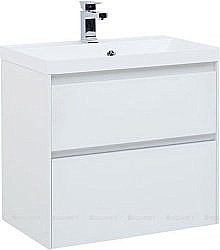 Тумба с раковиной Aquanet Гласс 196961 60 белый для ванной в интернет-магазине Sanbest