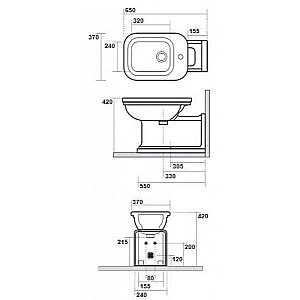 Биде напольное Kerasan Waldorf 4120 купить в интернет-магазине Sanbest