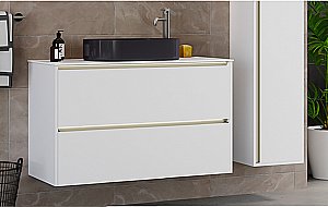 Тумба с раковиной Allen Brau ACTIVITY 80 белый матовый/олива браш для ванной в интернет-магазине Sanbest