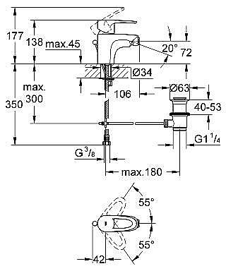 Смеситель для биде Grohe Europlus 33241001 купить в интернет-магазине сантехники Sanbest