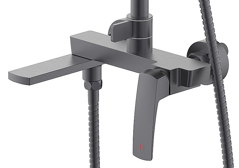 Душевая система Azario Conda AZ-K2411GR графит купить в интернет-магазине сантехники Sanbest