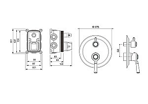 Смеситель для душа Aquatek Классик AQ1547CR хром купить в интернет-магазине сантехники Sanbest