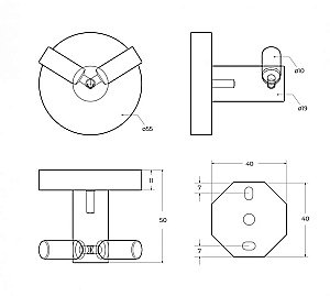 Крючок двойной Cezares RELAX-HKD-IN сатин купить в интернет-магазине сантехники Sanbest