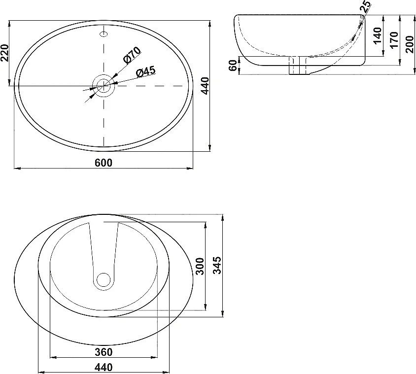 Раковина Melana 320314-805 белая купить в интернет-магазине Sanbest