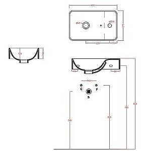 Раковина подвесная Artceram Lavamani Savon 45 LML003 01 00 белая купить в интернет-магазине Sanbest